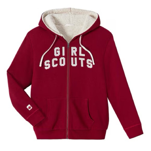 4XL Girl Scout Fleece Lined Zip-Up Sweatshirt - Picture 1 of 3